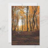 素朴なカントリー秋の森のウェディング 招待状 (裏面)