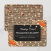 素朴なカントリー秋の結婚式の詳細 エンクロージャーカード (正面/裏面)