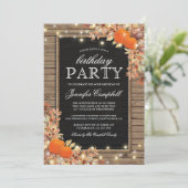 素朴なカントリー秋の誕生日パーティー 招待状 (スタンド正面)