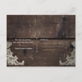 素朴なカントリー調の納屋の窓のライトが「Save The Date」を保存 案内ポストカード (裏面)