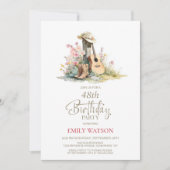 素朴なカントリー風のあらゆる年齢の誕生日パーティー 招待状 (正面)