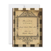 素朴なカントリー風のブラックセピアチェック柄で、事前にお知らせ