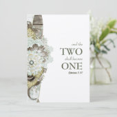 素朴なカントリー風の二人になる結婚式招待状 招待状 (スタンド正面)