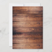 素朴なカントリー鹿の角 ブライダルシャワー 招待状 (裏面)