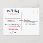 素朴なカントリー鹿山ウェディング返信カード インビテーションポストカード (裏面)