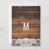 素朴なカントリー ストリング ライト ウッドレース ブライズメイド 栄誉 招待状 (裏面)