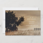 素朴なカントリー フィールド ミニマル カントリー ウェディング 招待状 (裏面)