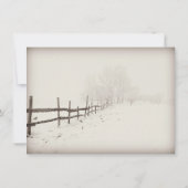 素朴なカントリー フェンスの冬の結婚式の招待状 招待状 (裏面)