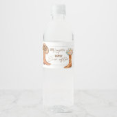 素朴なカントリー ブーツ & ハット ウォーター ボトル ラベル (正面)