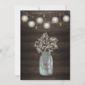 素朴なカントリー メイソンジャー バーンダイニング ウェディングシャワーの招待状 招待状 (裏面)