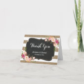 素朴なカントリー リネン バルコニー 花柄 サンクスカード サンキューカード (正面)