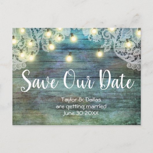 素朴なカントリー | ヴィンテージウッド | ブラウン ポストカード (正面)