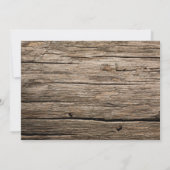 素朴なカントリー ヴィンテージ ウッド 赤ちゃんのお披露目 招待状 (裏面)