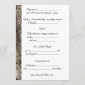 素朴なカントリー, 木製ハートフレーム, 結婚アドバイス アドバイスカード (裏面)