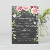 素朴なガーデンサマー黒板新築パーティー BBQ 招待状 (スタンド正面)