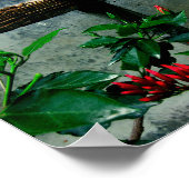 素朴なガーデンフローラル ポスター (角)