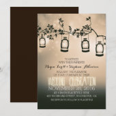 素朴なガーデンライト – ランタン結婚式招待状 招待状 (正面/裏面)