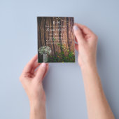 素朴なギプソフィラのランタン　メイソンジャー　ＢＵＤＧＥＴ　パーティー招待状 チラシ (手)