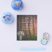 素朴なギプソフィラのランタン　メイソンジャー　ＢＵＤＧＥＴ　パーティー招待状 チラシ (シングル)