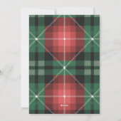 素朴なギンガム柄のクリスマスパーティー招待状 シーズンカード (裏面)