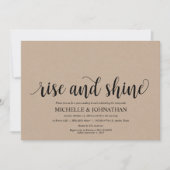 素朴なクラフトのポストの結婚式のブランチの招待状カード 招待状 (正面)