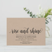 素朴なクラフトのポストの結婚式のブランチの招待状カード 招待状 (スタンド正面)