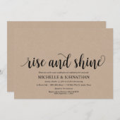 素朴なクラフトのポストの結婚式のブランチの招待状カード 招待状 (正面/裏面)