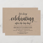 素朴なクラフトのポストの結婚式のブランチの招待状カード 招待状 (正面/裏面)