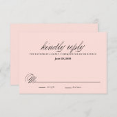 素朴なクラフトの滝のように落ちる花の応答カード 出欠カード (正面/裏面)