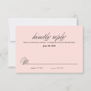 素朴なクラフトの滝のように落ちる花の応答カード 出欠カード