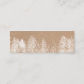 素朴なクラフトの秋の冬のマツライト結婚式の詳細 スキニー名刺 (裏面)