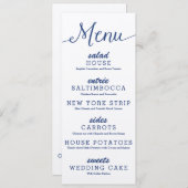 素朴なクラフトの結婚式メニュー メニュー (正面/裏面)