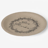 素朴なクラフトは感謝の感謝祭に紙皿を与えます ペーパープレート (アングル)