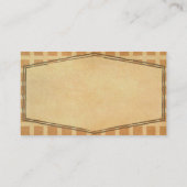 素朴なクラフトアースパターン（の模様が）あるトーン 名刺 (裏面)