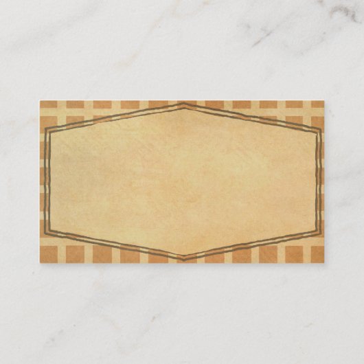 素朴なクラフトアースパターン(の模様が)あるトーン 名刺 (裏面)