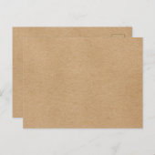 素朴なクラフトシンプルおしゃれボヘミアン ポストカード (正面/裏面)