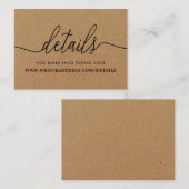 素朴なクラフトシンプルスクリプト詳細 エンクロージャーカード (正面/裏面)