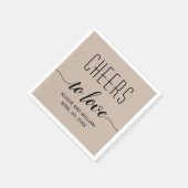 素朴なクラフトスタイルを愛する応援 結婚 スタンダードカクテルナプキン (角)
