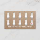 素朴なクラフトネイルサロンのメーキャップアーティストのネイルアーチスト ロイヤリティカード (正面)