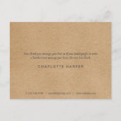 素朴なクラフトビジネス感謝の春の葉 ポストカード (裏面)