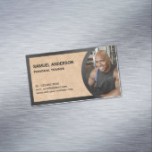 素朴なクラフトフィットネスのパーソナルトレーナーの写真 マグネット名刺 (インサイチュ)