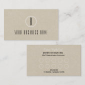 素朴なクラフトブラウン ミニマル カスタマー ロイヤリティ カード (正面/裏面)