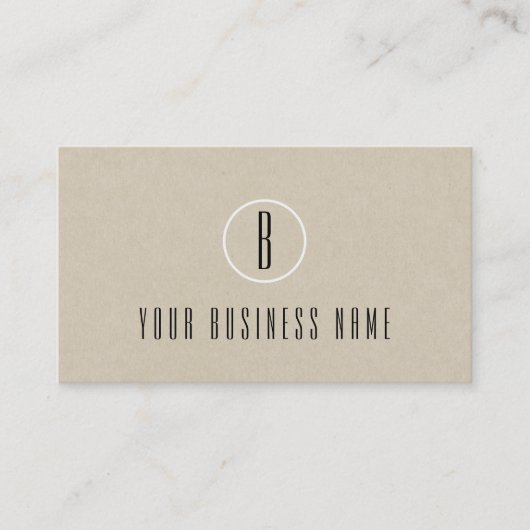 素朴なクラフトブラウン ミニマル カスタマー ロイヤリティ カード (正面)