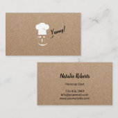素朴なクラフト最小主義の個人的なシェフ 名刺 (正面/裏面)