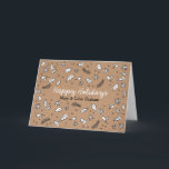 素朴なクラフト紙の落書きの休日カード シーズンカード<br><div class="desc">モダンで素朴なスタイルのあなたの休日の挨拶を送って下さい。 内部は個人的な休日メッセージのために十分にカスタマイズ可能です。 �2birdstone 2014年複製権所有。</div>