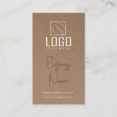 素朴なクラフト紙のQRコード名刺 名刺 (正面)