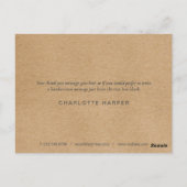 素朴なクラフト ビジネス サンクス 春の葉 ポストカード (裏面)