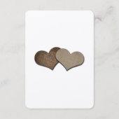 素朴なクラフト メイソンジャー ハート 宿泊施設カード エンクロージャーカード (裏面)