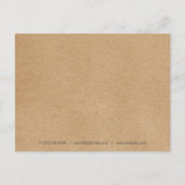 素朴なクラフト 春の葉 ビジネス サンクスメッセージ ポストカード (裏面)