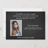 素朴なクリスチャン卒業発表詩 招待状 (裏面)